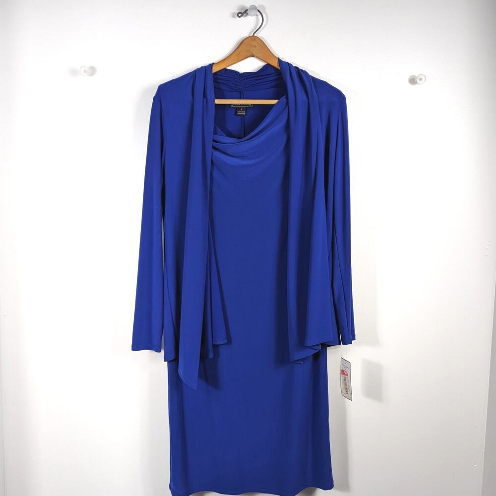 Jessica Howard Dress Women's Size 8 Blue Jacket Party Cocktail